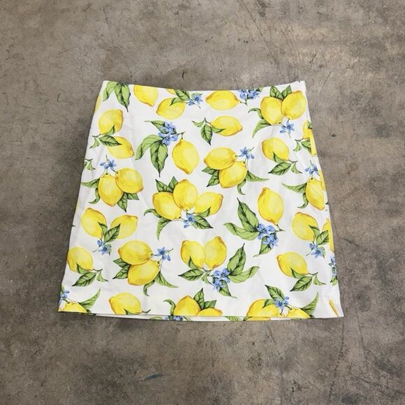 Talbots lemon blossom floral print mini skirt - Picture 1 of 4